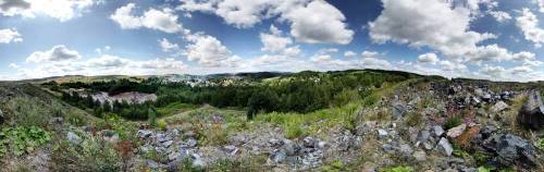 Panorama Serpentinsteinhalde bei Zöblitz