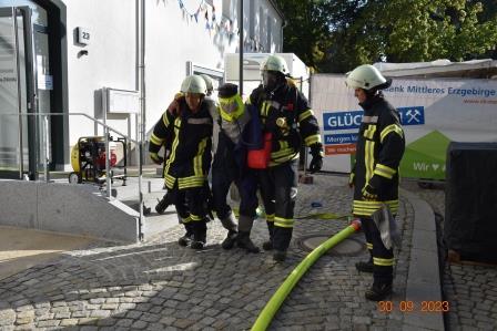 700 Jahre Zöblitz - Samstag - Schauübung der Feuerwehr (30.09.2023)